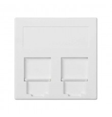 Simon CIMA 500 Адаптер для 2 шт RJ-45 CJ545.., CJ645.., CJ6A45F, шторки, 50х50мм, 500CIMA, белый  50000089-030  Simon