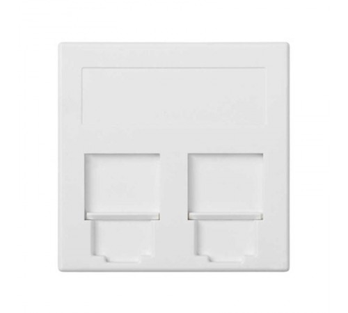 Simon CIMA 500 Адаптер для 2 шт RJ-45 CJ545.., CJ645.., CJ6A45F, шторки, 50х50мм, 500CIMA, белый  50000089-030  Simon