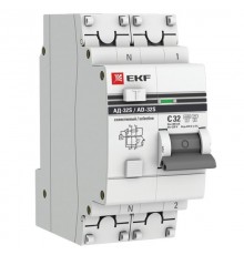 Выключатель автоматический дифференциального тока АД-32 (селективный) 1п+N 32A C 300мА тип AC PROxima  DA32-32-300S-pro  EKF (замена - D63N26ES32C30