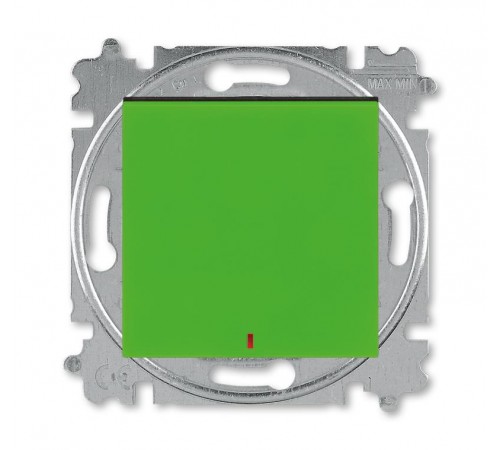ABB Levit Зелёный / дымчатый чёрный Переключатель 1-кл. с подсветкой контрольная  3559H-A25445 67W  2CHH592545A6067  ABB