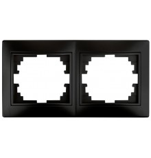 1-502-05 Intro Рамка на 2 поста гор., СУ, Plano, антрацит  Б0044579  Intro