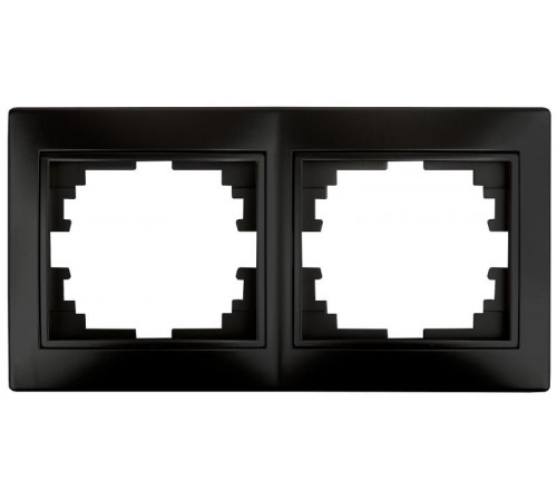 1-502-05 Intro Рамка на 2 поста гор., СУ, Plano, антрацит  Б0044579  Intro