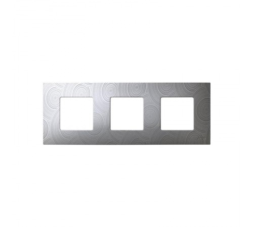 Simon 27 Накладка декоративная на рамку базовую, 3 поста, S27 Play, Extrem, текстурный серый  2700637-805  Simon