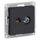 AtlasDesign Карбон Розетка 2-ая комп+TV, RJ45+TV, кат.5E, механизм  ATN001089  SE