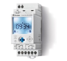 Реле времени цифровое недельное; монтаж на рейку 35мм; 2СO 16A; питание 110...230B AC/DC; NFC; ширина 35мм; степень защиты IP20  126282300000  Finder