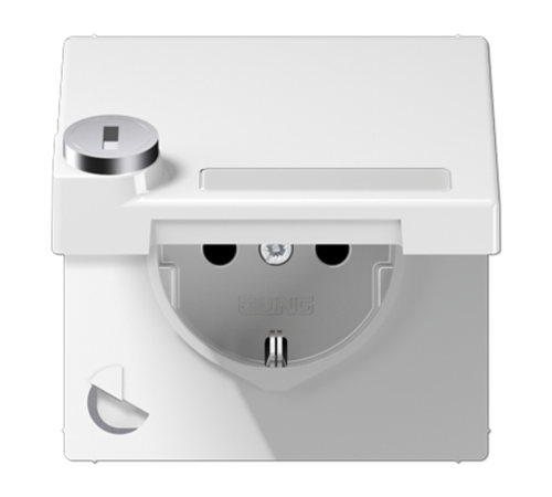 SCHUKO-розетка с крышкой  и замком LS1520NAKLSLWW Jung