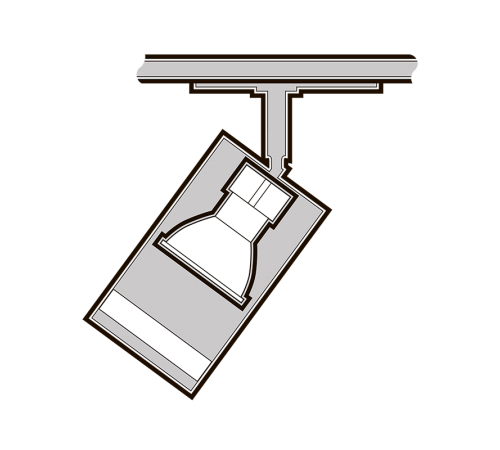 Светильник трековый под лампу PTR 28 GU10 WH 230V IP20  .5040205  Jazzway