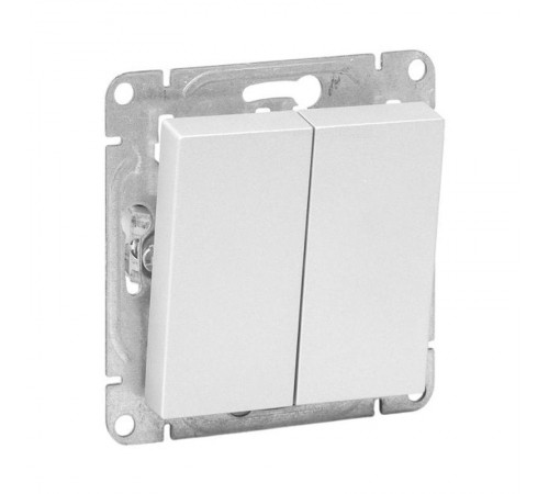 Механизм выключателя, двухклавишный, кнопочный, алюминий Эпика EKF  UP1-SWA-23  EKF