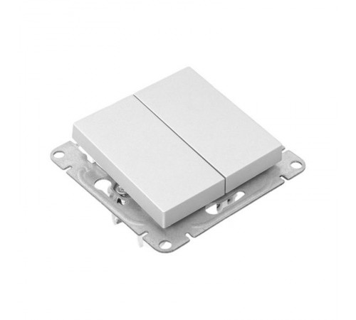 Механизм выключателя, двухклавишный, кнопочный, алюминий Эпика EKF  UP1-SWA-23  EKF