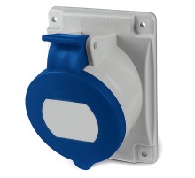 Розетка скрытой установки с наклоном  IP44 32А 2P+E 230В. Пружинный зажим (замена на DIS4133263)  DIS4133263F  DKC