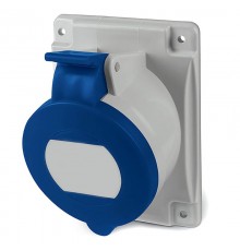 Розетка скрытой установки с наклоном  IP44 32А 2P+E 230В. Пружинный зажим (замена на DIS4133263)  DIS4133263F  DKC