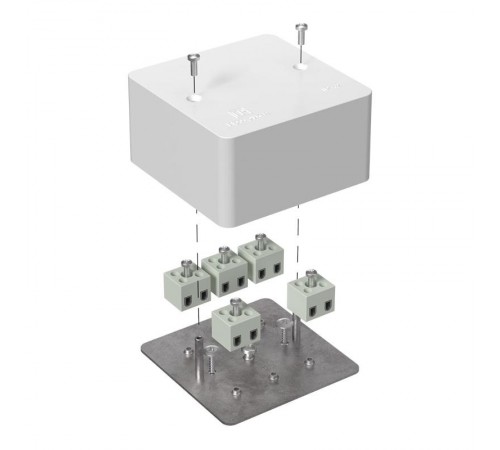 Коробка огнестойкая для кабель-канала Е15-Е120 85х85х45 IP42  10p, 2.5 мм.кв. 40-0460-FR2.5-10  Промрукав