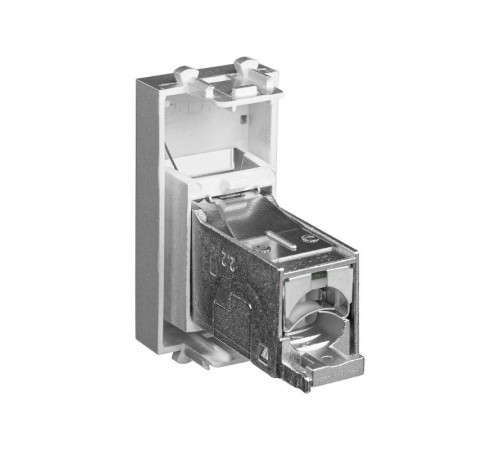 Компьютерная розетка RJ-45 модульная, кат. 6 экранированная,"Avanti","Закаленная сталь", 1 модуль  4404391  DKC