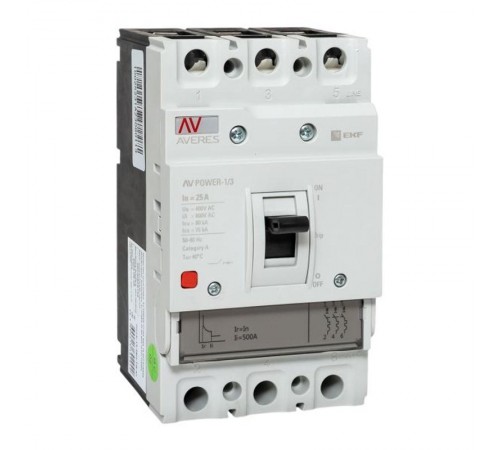 Выключатель автоматический AV POWER-1/3  25А 80kA TR AVERES  mccb-13-25H-TR-av  EKF