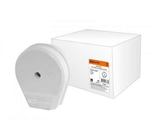 Вилка ВШ 32А 250В 2Р+РЕ белая  SQ1812-0007  TDM