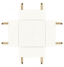 Коннектор  TRM-S5-CX WH Х-образный для тонкого магнитного шинопровода белый  Б0059026  ЭРА