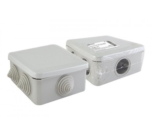 Коробка распределительная о/п 100х100х50мм, крышка, IP55, 6 вх. инд. штрихкод  SQ1401-1255  TDM