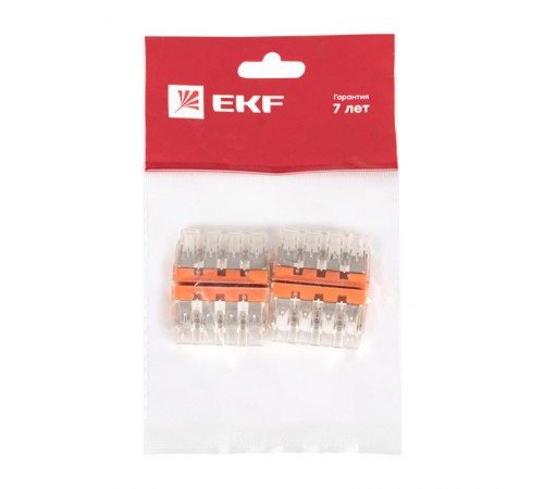 Клемма СМК 773-174 (с пастой), 4 отверстия, 2,5-6,0 мм2 (уп.4шт.) EKF PROxima  plc-smk-773-174r  EKF