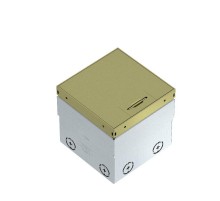Лючок UDHOME2 пустой на 2 модуля ЭУИ 45х45мм и 2RJ45 (крышка без выемки) 140х140х100-135мм (латунь)  7368348  OBO Bettermann