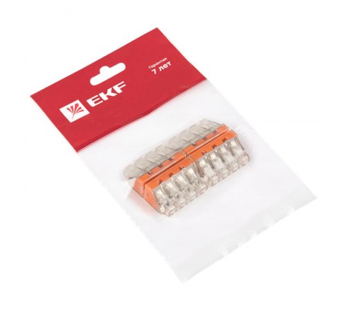 Клемма СМК 773-174 (с пастой), 4 отверстия, 2,5-6,0 мм2 (уп.4шт.) EKF PROxima  plc-smk-773-174r  EKF