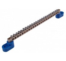 Шина _N_ 63.20.2 Шина "N" на 20 присоединений 63А на 2 изоляторах стойка  Шина _N_ 63.20.2  HEGEL