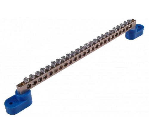 Шина _N_ 63.20.2 Шина "N" на 20 присоединений 63А на 2 изоляторах стойка  Шина _N_ 63.20.2  HEGEL