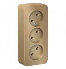 Blanca Титан О/У с изолирующей пластиной Титан Розетка 3-ая без заземления без шторок 16А, 250В  BLNRA000314  SE