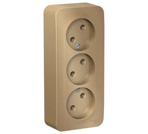 Blanca Титан О/У с изолирующей пластиной Титан Розетка 3-ая без заземления без шторок 16А, 250В  BLNRA000314  SE