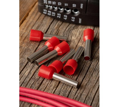 Наконечник штыревой втулочный изолированный НШвИ 10,0-18 (50шт.) PROxima  nhvi-10.0-18  EKF