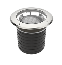 Свет-к "ВАРТОН" архитектурный Plint диаметр 330мм 42Вт 4000К IP67 линзованный 10х60 градусов RAL7045 серый  V1-G1-71552-10L28-6704240  VARTON