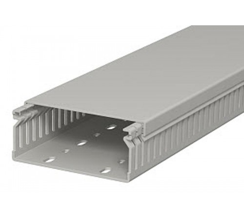 Распределительный кабельный канал LK4 40x100x2000 мм (ПВХ,серый) (LK4 40100)  6178018  OBO Bettermann