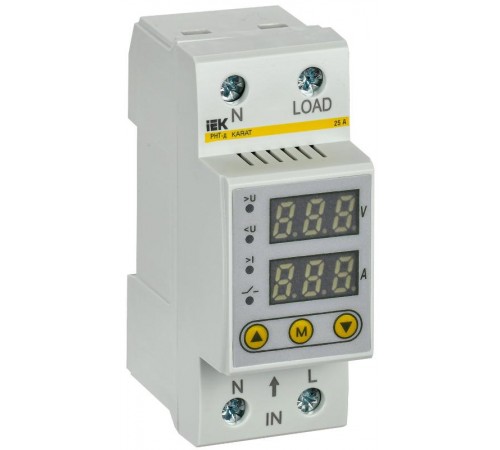Реле напряжения и тока РНТ-д однофазное 36мм 25А   IVC21-1-25  IEK