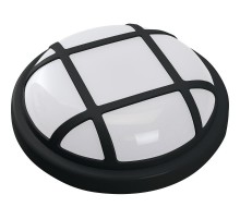 Светильник светодиодный пылевлагозащищенный для ЖКХ AL3010 15W 1150Lm 4000K в пластиковом корпусе, IP65, с решеткой, черный, 168*61мм  41464  Feron