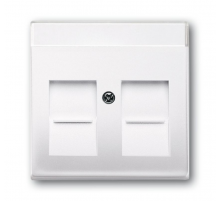 ABB Basic 55 Альп. белый Плата центральная 2-я для коммуникац розеток 0211 с суппортами 18**  1710-0-3945   2CKA001710A3945  ABB