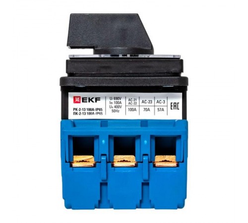 Переключатель кулачковый ПК-2-13 100А 3P "ВКЛ-ВЫКЛ" IP65  pk-2-13-100-65  EKF