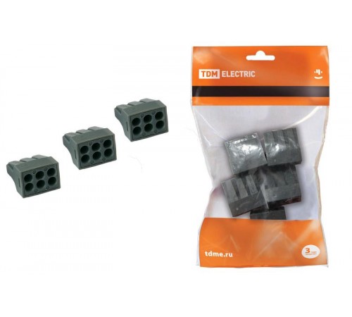 Строительно-монтажная клемма КБМ-773-306 (2,5мм2) (5 шт/упак)  SQ0517-0013  TDM
