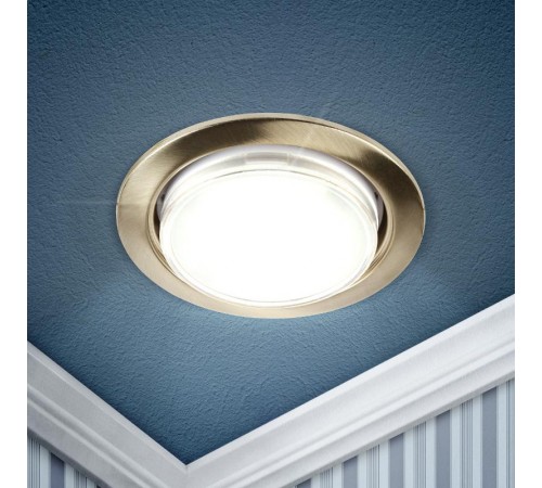 Светильник встраиваемый точечный под лампу GX53 KL35 SB /1 (к) 220V, 13W,бронза  Б0048951  ЭРА