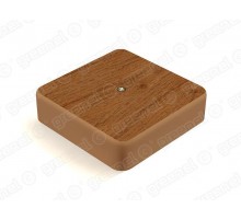 Коробка распределительная для о/п с кабель-каналом 100х100х29мм, IP40, цвет-ОРЕХ (42шт)  GE41218-14  GREENEL