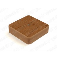 Коробка распределительная для о/п с кабель-каналом 100х100х29мм, IP40, цвет-ОРЕХ (42шт)  GE41218-14  GREENEL