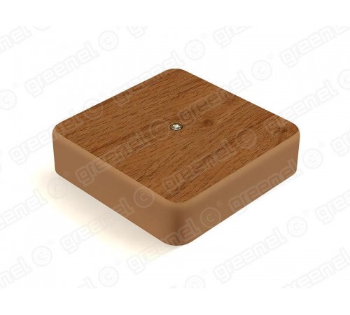 Коробка распределительная для о/п с кабель-каналом 100х100х29мм, IP40, цвет-ОРЕХ (42шт)  GE41218-14  GREENEL