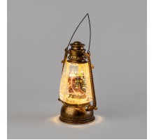 Декоративный фонарь с эффектом снегопада и подсветкой "Санта Клаус", теплый белый  501-066  NEON-NIGHT