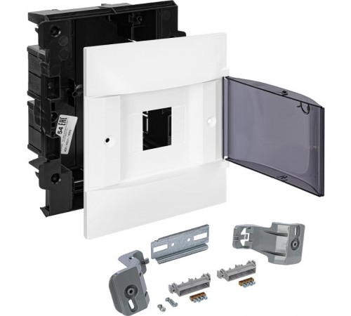 Practibox S Пластиковый щиток Встраиваемый 1X4 Дымчатая дверь  134554  Legrand