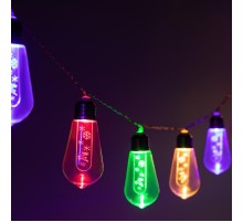 Светодиодная новогодняя гирлянда  ENIN-16M нить С Новым Годом мультиколор 3 м 16 led IP20  Б0060415  ЭРА