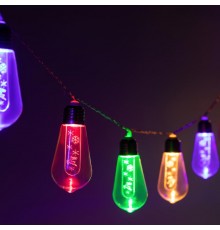 Светодиодная новогодняя гирлянда  ENIN-16M нить С Новым Годом мультиколор 3 м 16 led IP20  Б0060415  ЭРА