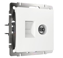 Розетка ТВ+Ethernet RJ-45 6 cat. (белый) Werkel W1181301  a056109  Werkel