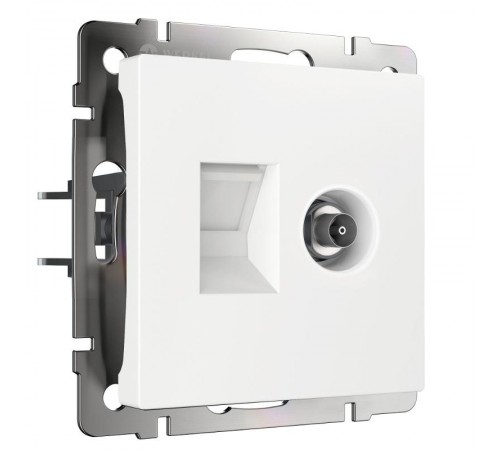 Розетка ТВ+Ethernet RJ-45 6 cat. (белый) Werkel W1181301  a056109  Werkel