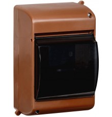 Корпус пластиковый навесной на 4 модуля КМПн 2/4 146х96х83мм IP30 дуб с прозрачной крышкой KREPTA 3 MKP42-N-04-30-12-D  IEK