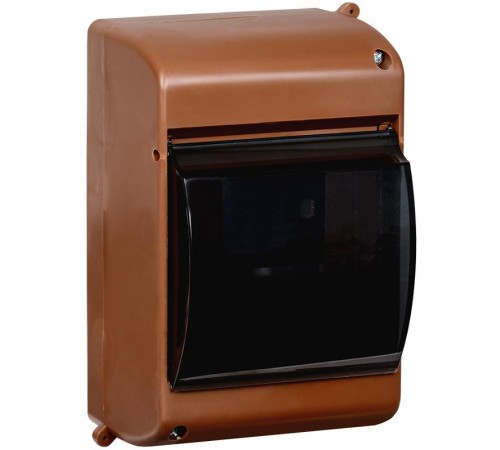 Корпус пластиковый навесной на 4 модуля КМПн 2/4 146х96х83мм IP30 дуб с прозрачной крышкой KREPTA 3 MKP42-N-04-30-12-D  IEK