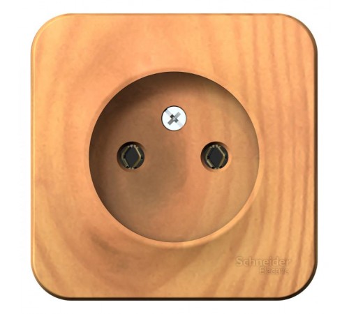 Blanca Ясень О/У с изолирующей пластиной Ясень Розетка без заземления без шторок 16А, 250В  BLNRA000115  SE