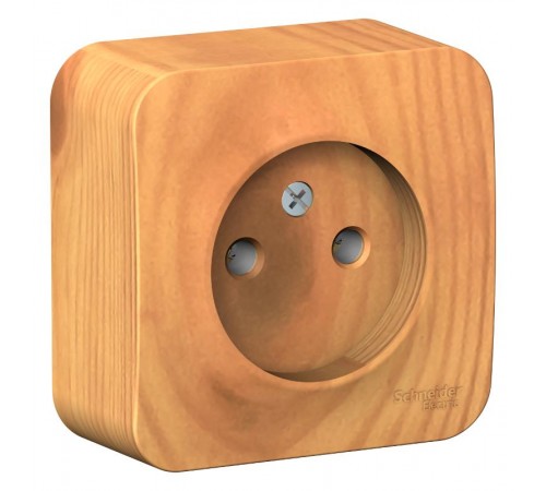 Blanca Ясень О/У с изолирующей пластиной Ясень Розетка без заземления без шторок 16А, 250В  BLNRA000115  SE